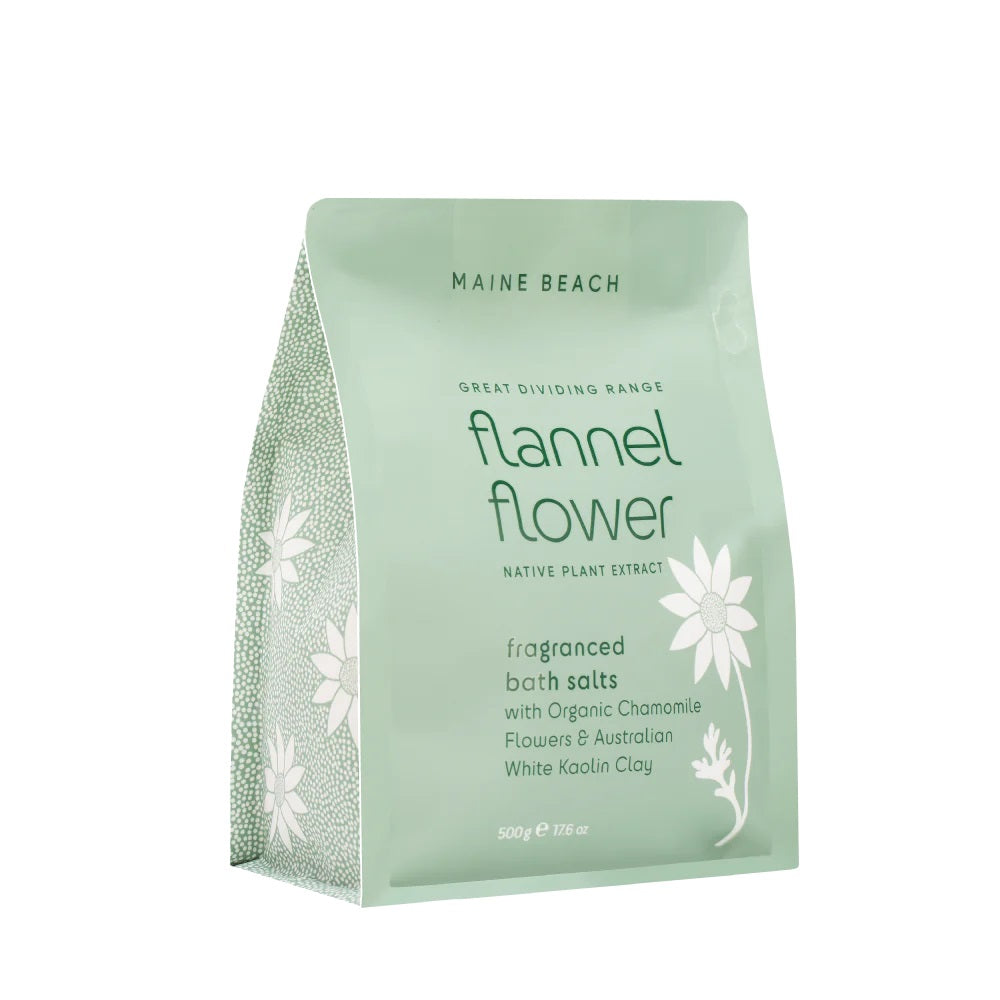 Flannel Flower Bath Salts Pouch 500g